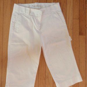J Crew White Capris